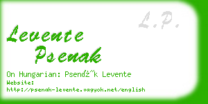 levente psenak business card